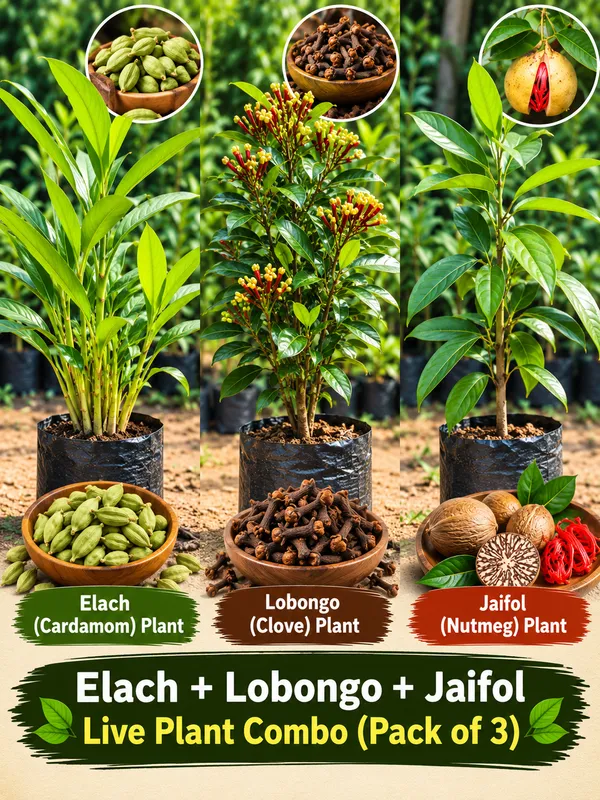 Elaichi_+_Lobongo_+_Jaifol_Live_Plant_Combo_|_Cardamom,_Clove_&_Nutmeg_Plants_|_Spice_Plant_Combo_|_Pack_of_3