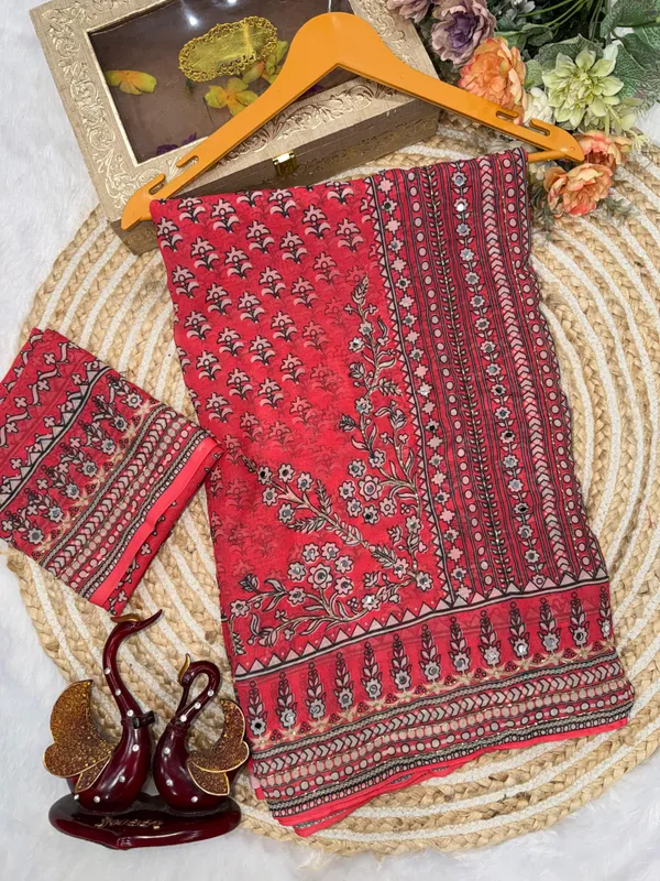 Red_Printed_Hand_and_Mirror_Work_Saree