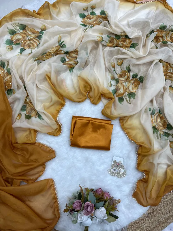 Mustard_Katdana_and_Beads_Hand-Embroidered_Saree
