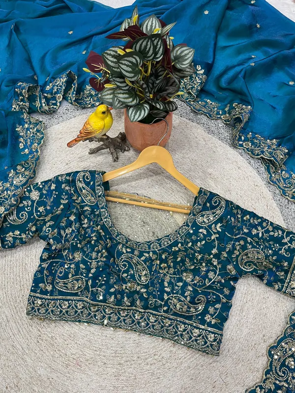 Morpitch_Space_Silk_With_Embroidered_Saree