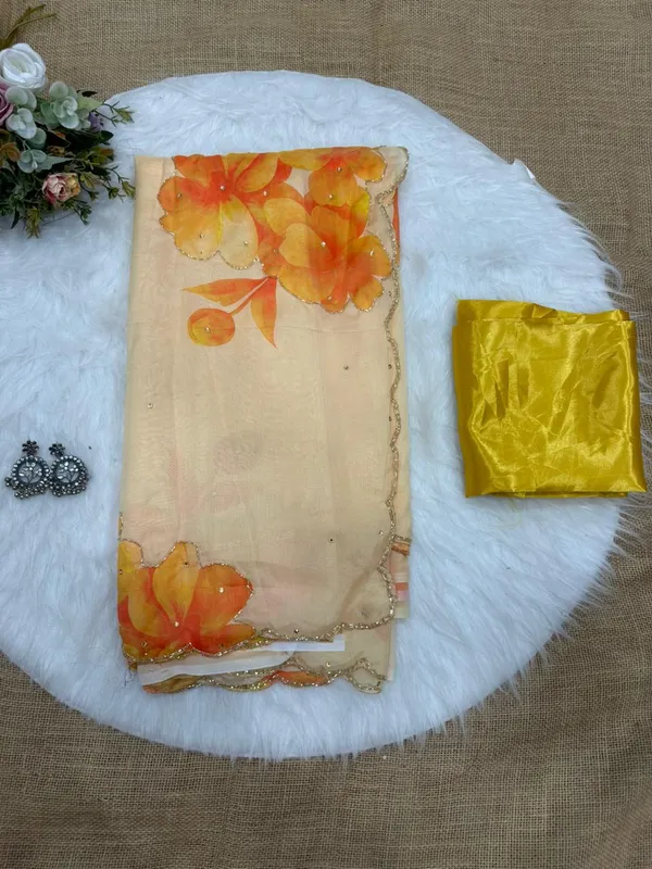 Light_Yellow_Floral_Print_Hand-Embroidered_Saree