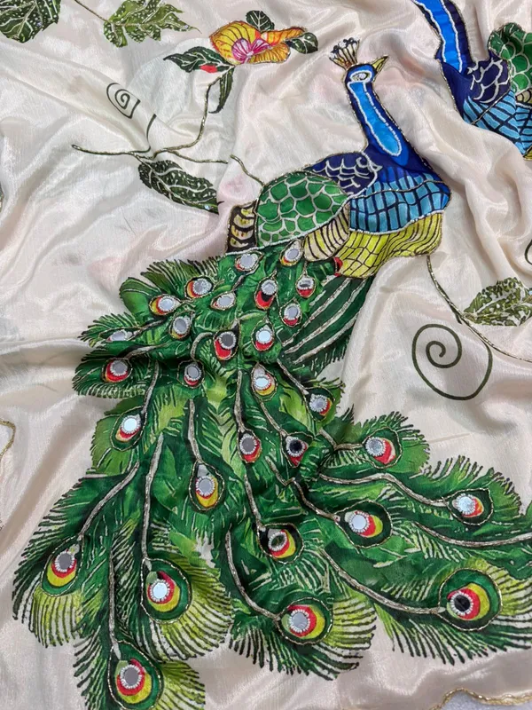 Off-White_Peacock_Hand-Embroidered_Saree