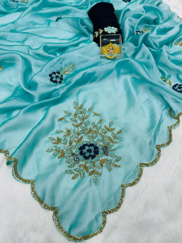 Blue_Shaded_Katdana_and_Beads_Hand-Embroidered_Saree