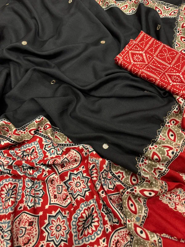 Black_Ajarakh_Print_Mirror_Embroidered_Saree