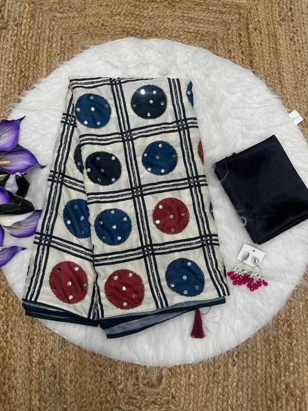 Off-White_Ajarakh_Print_Mirror_Embroidered_Saree