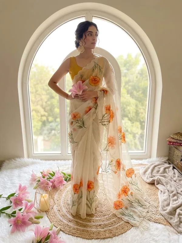 White_Organza_Motiwork_Embroidered_Saree