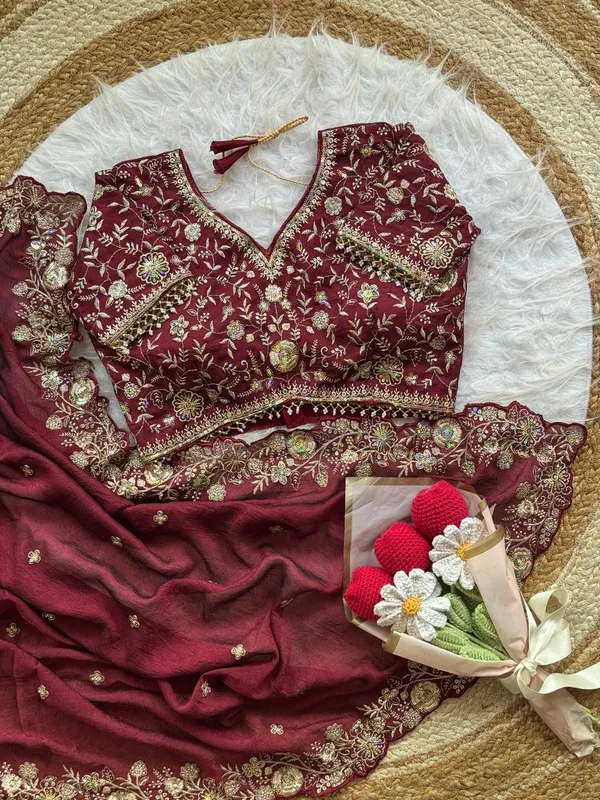 Wine_Syska_Silk_Designer_Saree
