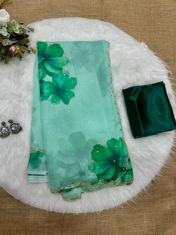 Green_Floral_Print_Hand-Embroidered_Saree