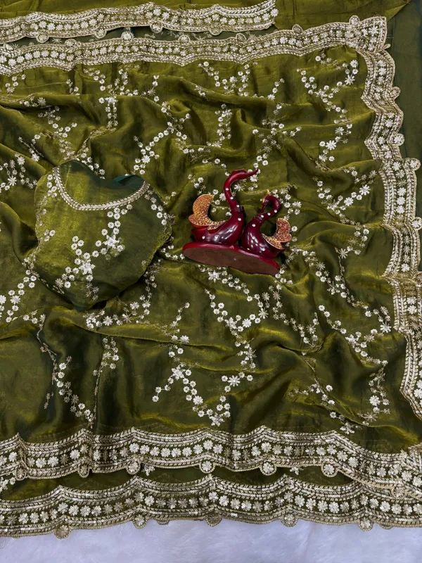 Mehendi_Space_Silk_With_Lehriya_Embroidered_Saree