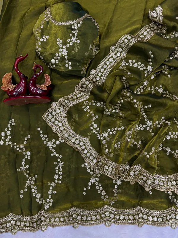 Mehendi_Space_Silk_With_Lehriya_Embroidered_Saree