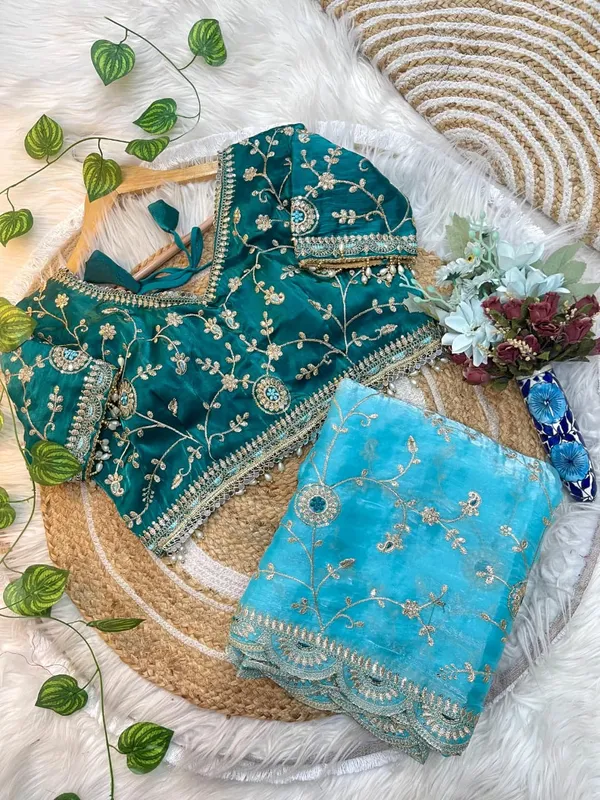 Blue_Space_Silk_Embroidered_Saree