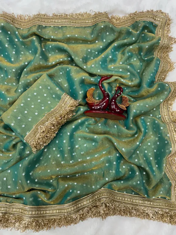 Teal_Moss_Butti_Silk_Embroidered_Saree