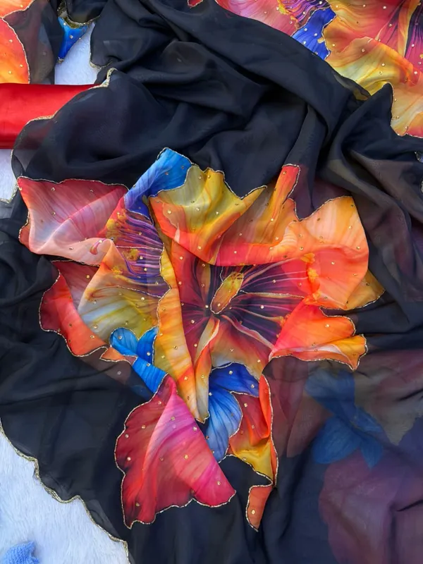 Black_Floral_Embroidered_Saree