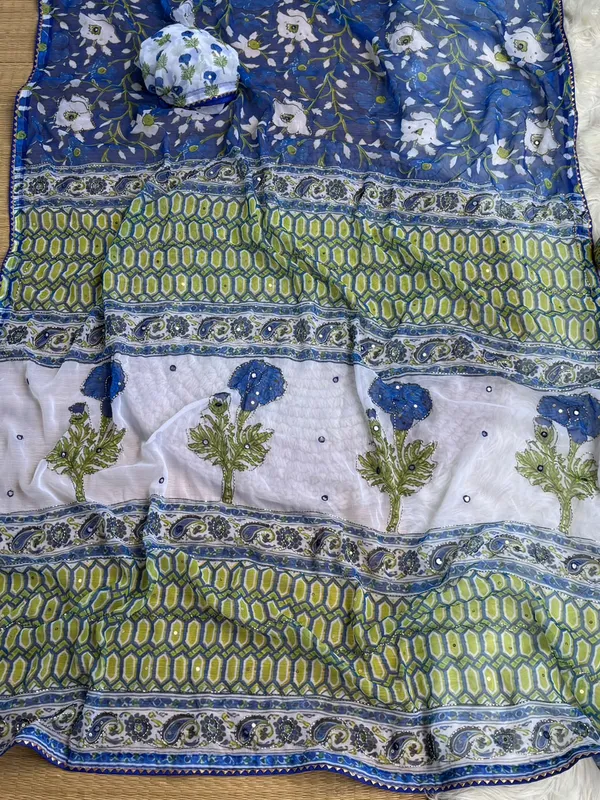 Blue_Printed_Hand_and_Mirror_Work_Saree