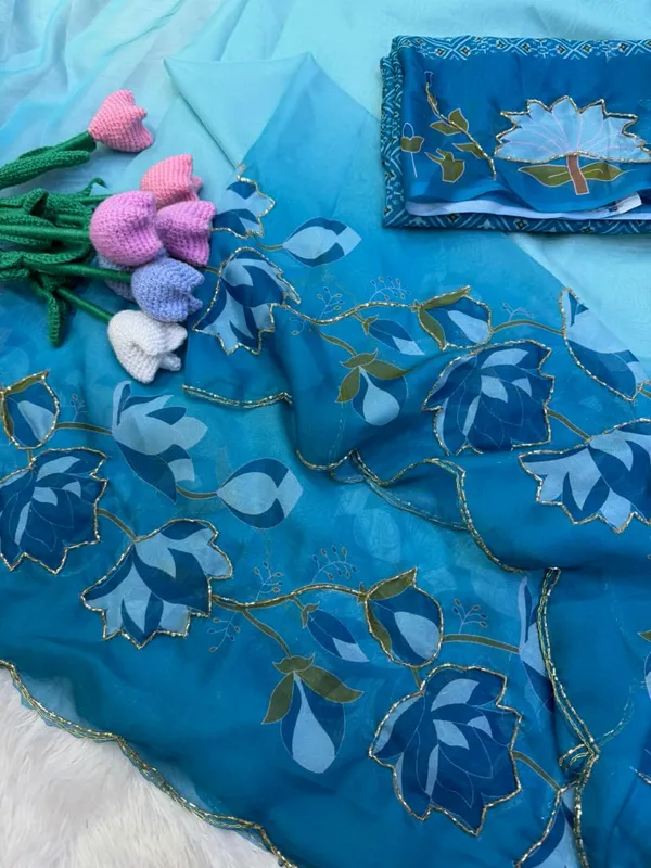 Blue_Shaded_Floral_Embroidered_Saree