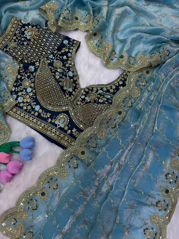 Blue_Space_Silk_Embroidered_Saree
