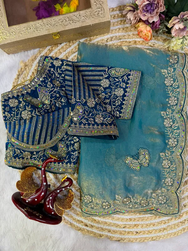 Blue_Space_Silk_Embroidered_Saree
