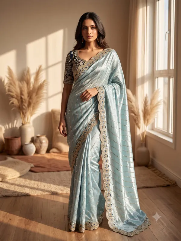 Blue_Space_Silk_Embroidered_Saree