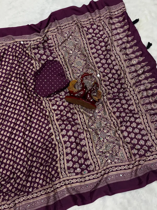Purple_Ajarakh_Print_Mirror_Embroidered_Saree
