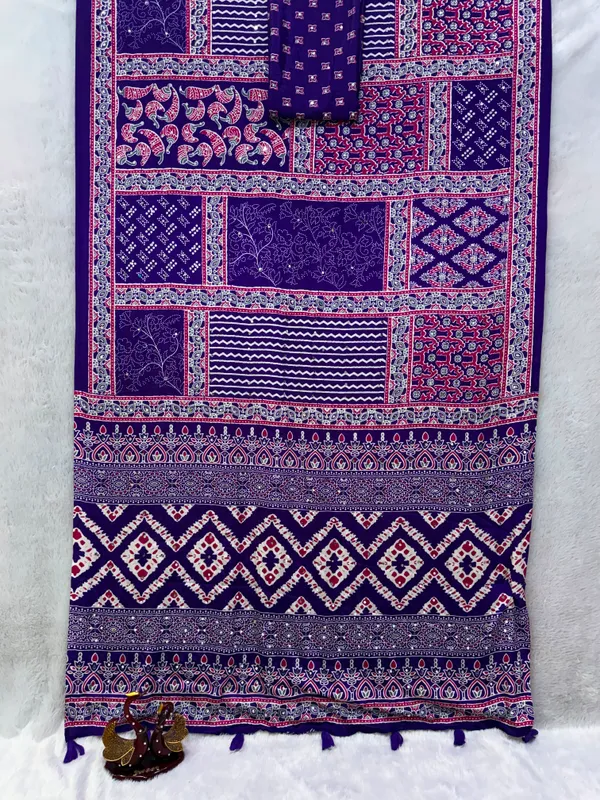 Purple_Ajarakh_Print_Mirror_Embroidered_Saree