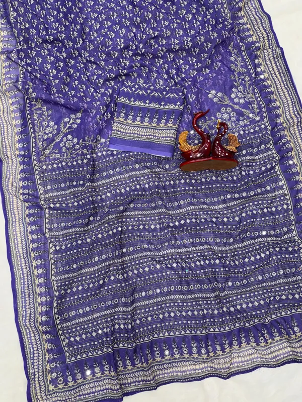 Purple_Printed_Hand_and_Mirror_Work_Saree