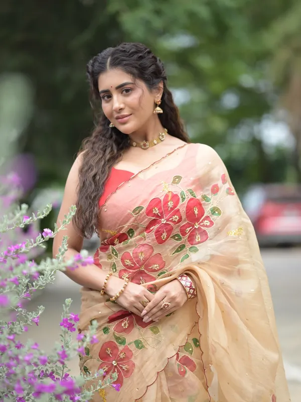 Cream_Floral_Hand_Embroidered_Saree