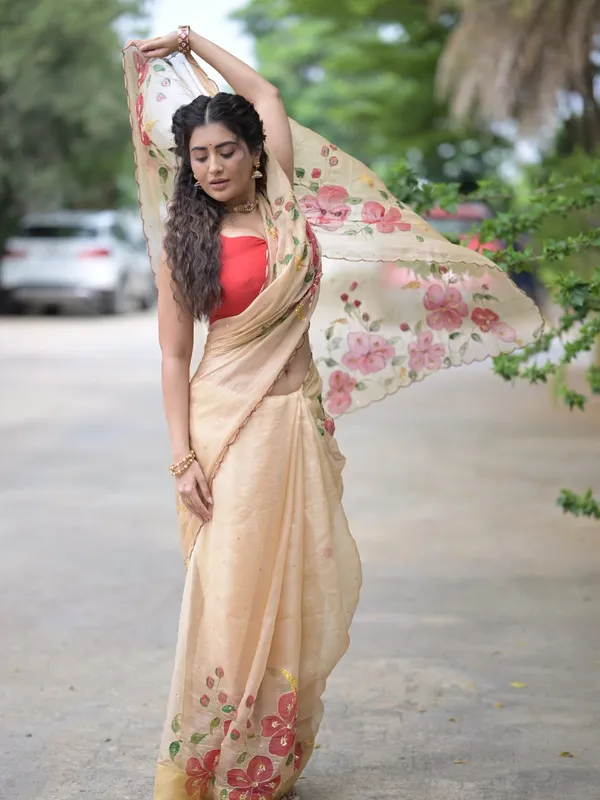 Cream_Floral_Hand_Embroidered_Saree