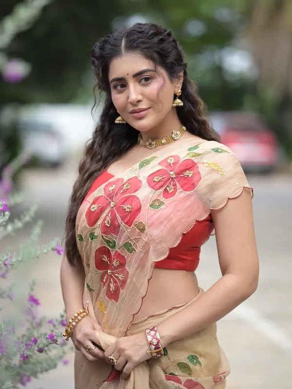 Cream_Floral_Hand_Embroidered_Saree