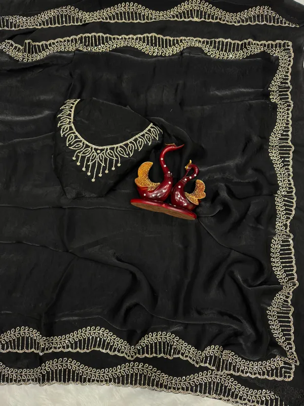 Black_Shaded_Soft_Space_Silk_Designer_Saree