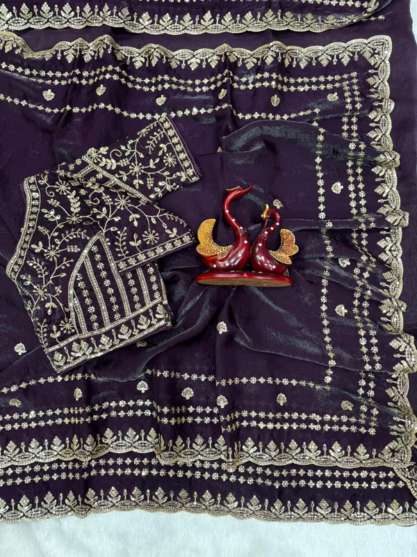 Purple_Space_Silk_Embroidered_Saree
