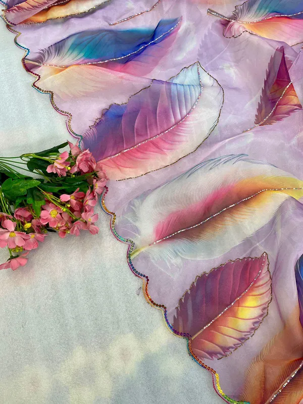 Lavender_Leaf_Handwork_Designer_Saree