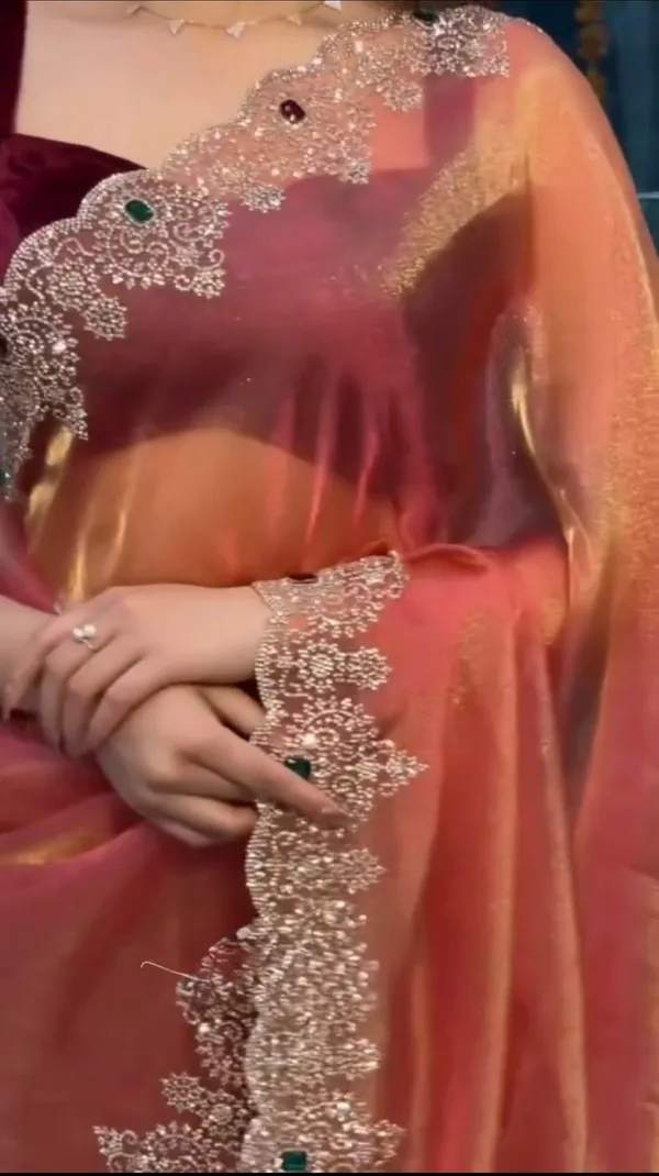 Orange_Dual_Shaded_Mousam_Silk_Designer_Saree