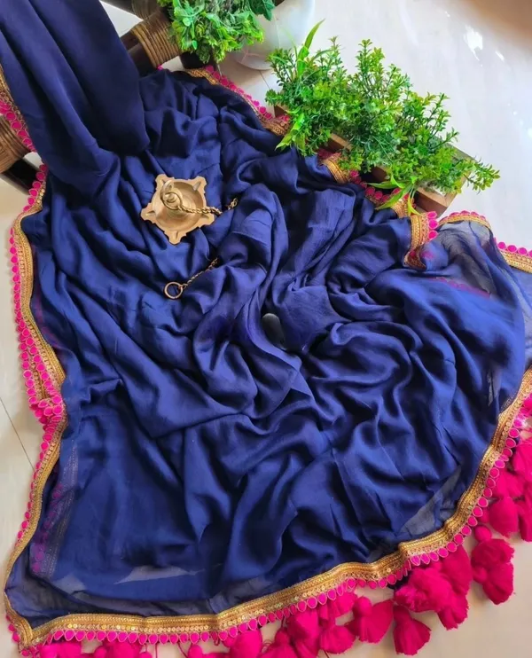 Navy_Blue_Green_Smooth_Georgette_Embroidered_Saree