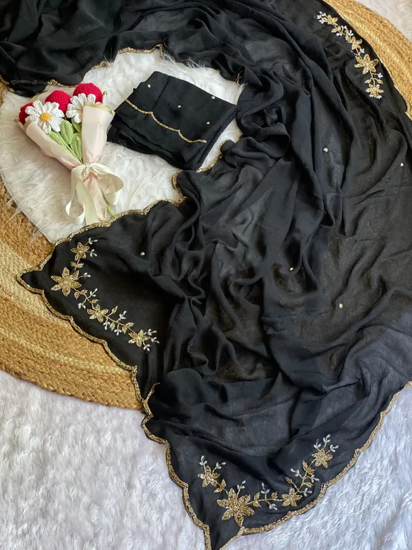 Black_Chocolate_Silk_Handwork_Saree