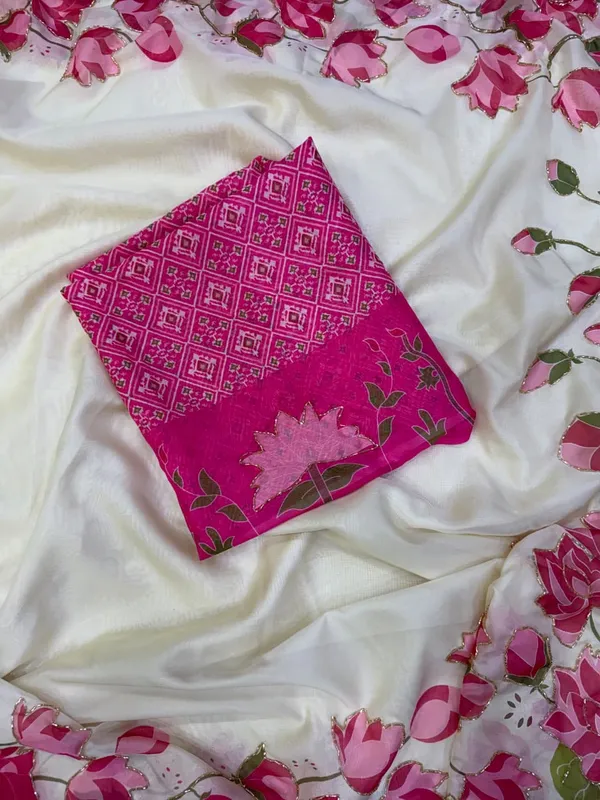 White_Floral_Embroidered_Saree