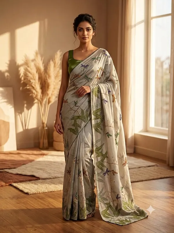 Grey_Shaded_Butterfly_Embroidered_Saree