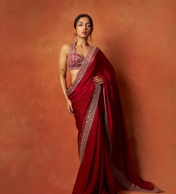 Cherry_Red_Space_Silk_With_Embroidered_Saree