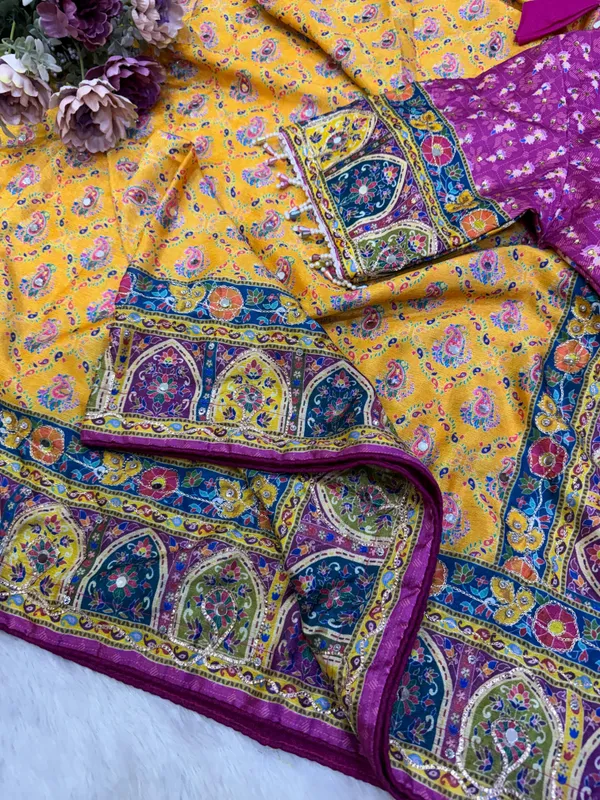Yellow_Ajarakh_Print_Embroidered_Saree