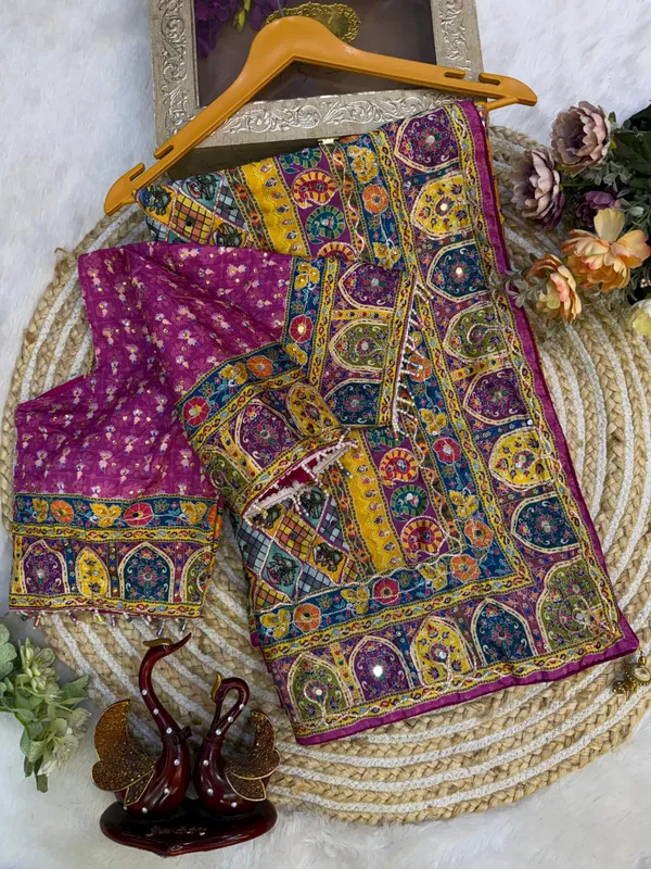 Yellow_Ajarakh_Print_Embroidered_Saree