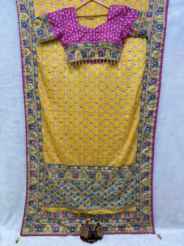 Yellow_Ajarakh_Print_Embroidered_Saree