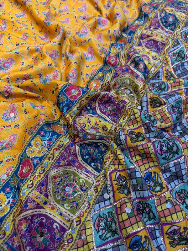 Yellow_Ajarakh_Print_Embroidered_Saree