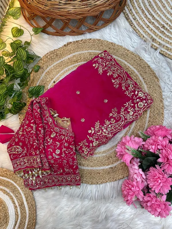 Rani_Space_Silk_With_Embroidered_Saree