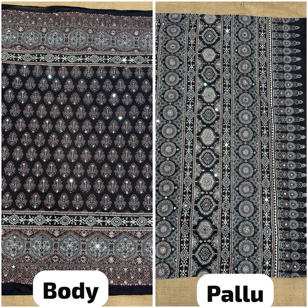 Black_Ajarakh_Print_Mirror_Work_Saree