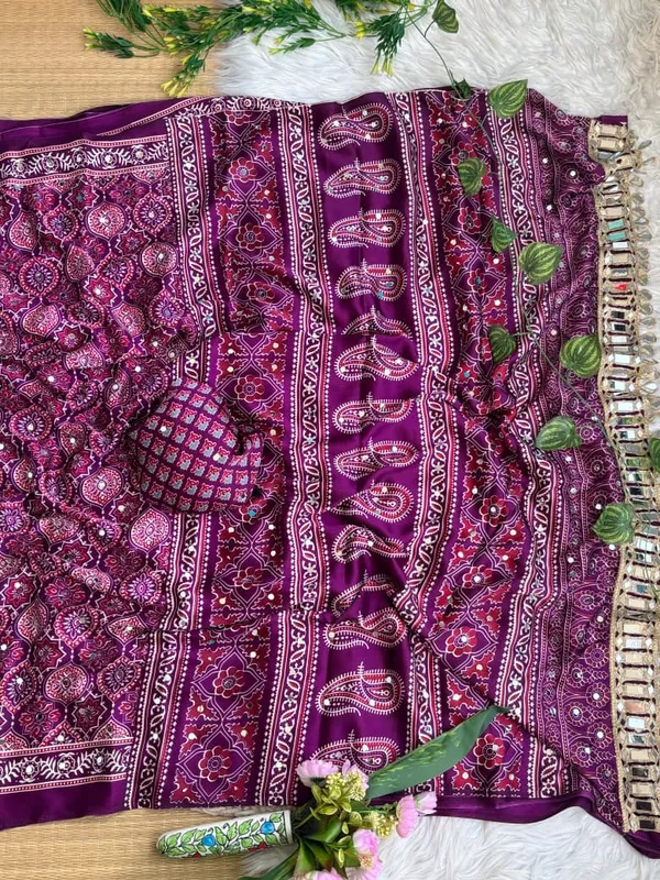 Purple_Ajarakh_Print_Mirror_Work_Saree