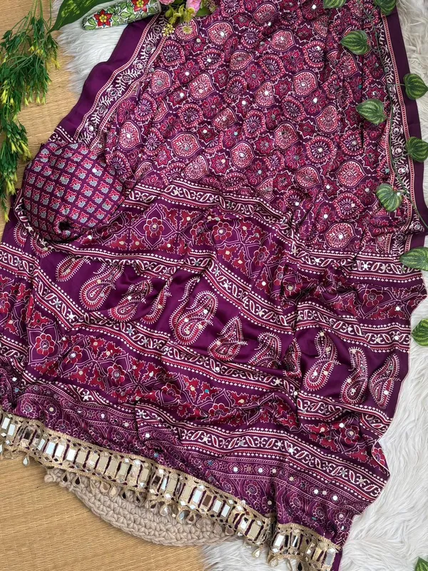 Purple_Ajarakh_Print_Mirror_Work_Saree