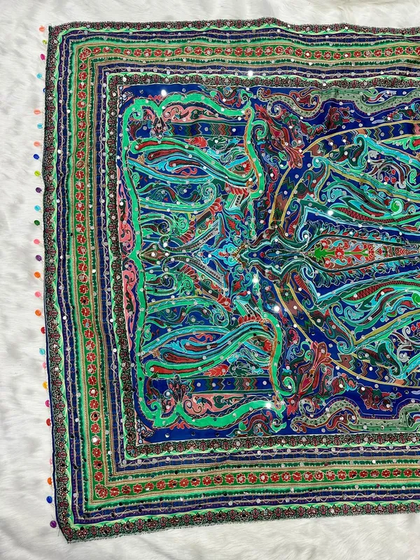 Blue_Ajarakh_Print_Mirror_Embroidered_Saree