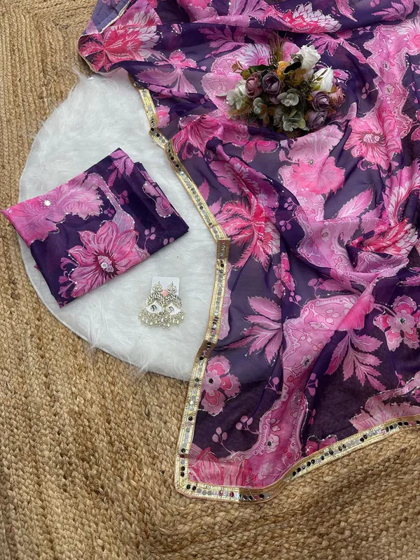 Purple_Mirror_Embroidered_Designer_Saree