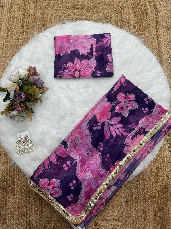 Purple_Mirror_Embroidered_Designer_Saree