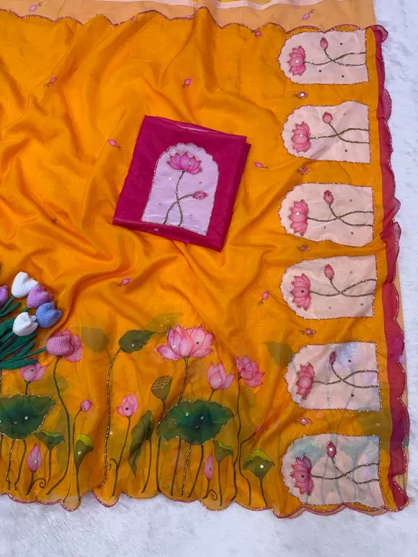 Light_Yellow_Floral_Embroidered_Saree