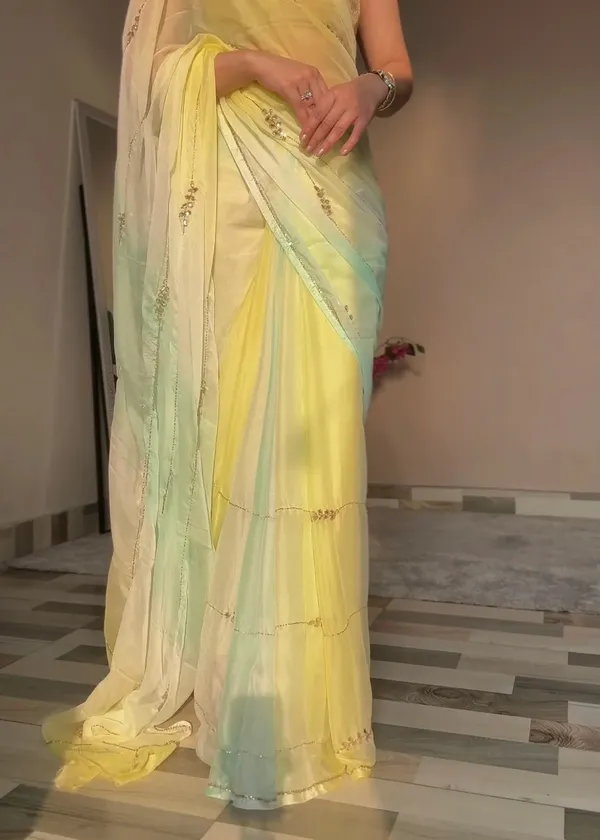 Multicolor_Organza_Silk_Designer_Saree